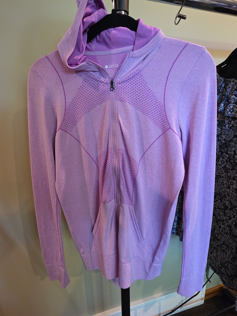 Zella Lavender Full-zip Hooded Pullover